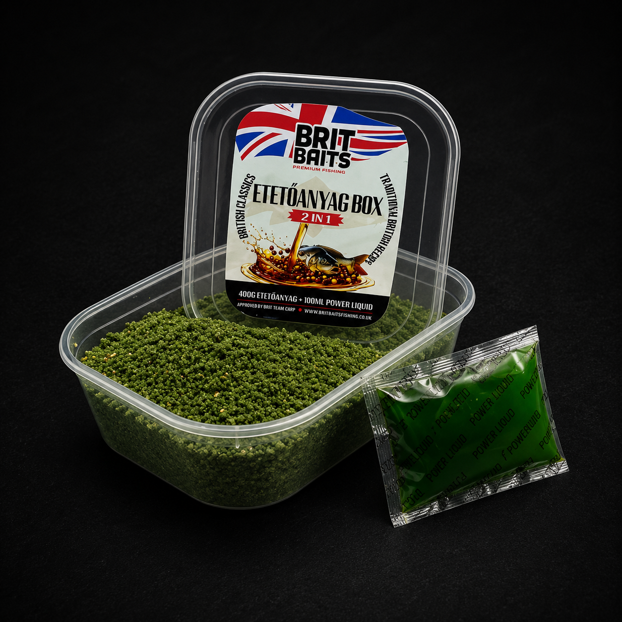 BritBaits Pellets Green 400g + Gel 110ml Banana & Pineapple